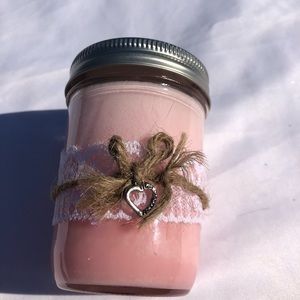 🆕 handmade pink blush candle